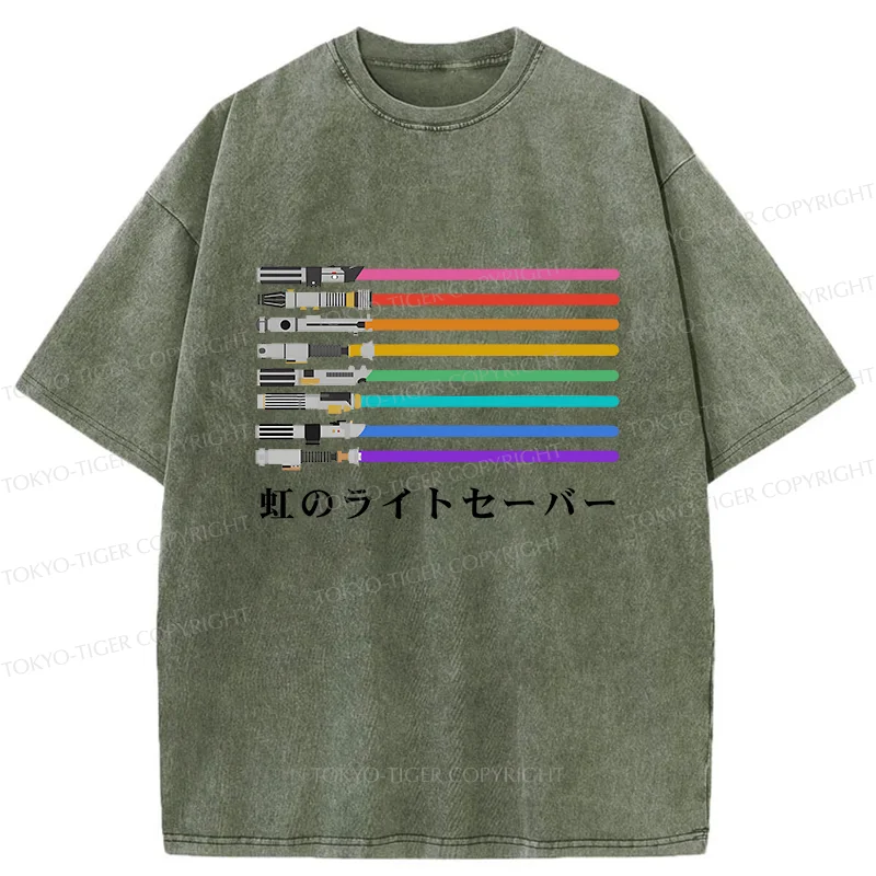 Tokyo-Tiger Rainbow Weapons Washed T-Shirt