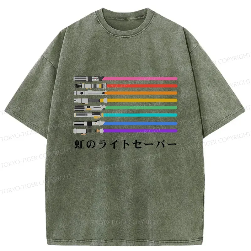 Tokyo-Tiger Rainbow Weapons Washed T-Shirt