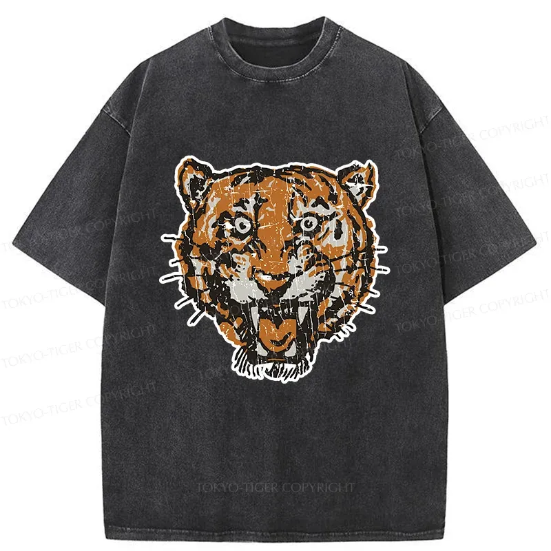 Tokyo-Tiger Vintage Japanese Tiger Washed T-Shirt