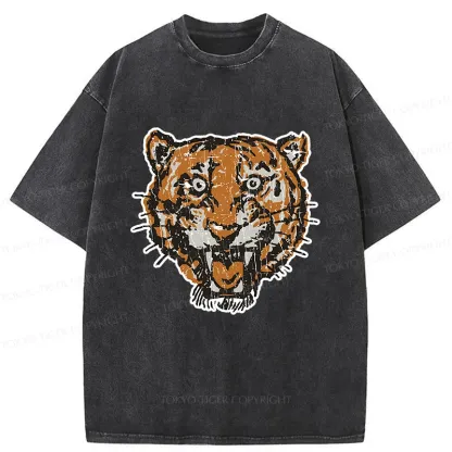 Tokyo-Tiger Vintage Japanese Tiger Washed T-Shirt