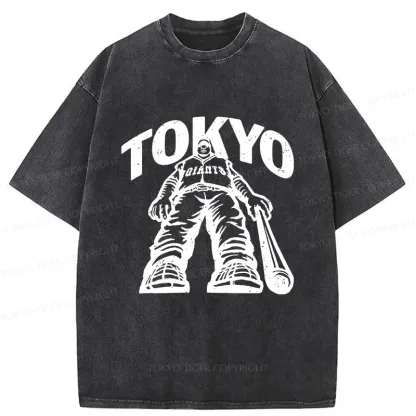 Tokyo-Tiger Japanese Baseball Washed T-Shirt