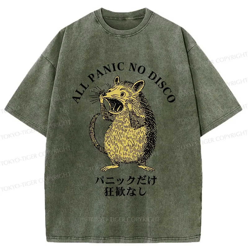 Tokyo-Tiger All Panic No Disco Washed T-Shirt