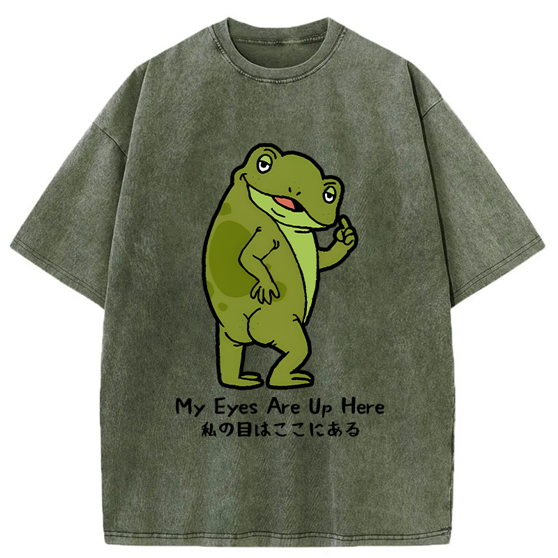 Tokyo-Tiger My Eyes Are Here Washed T-Shirt