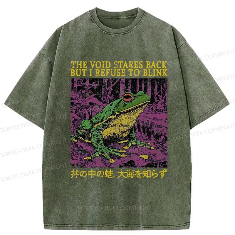 Tokyo-Tiger The Void Stares I Refuse To Blink Washed T-Shirt