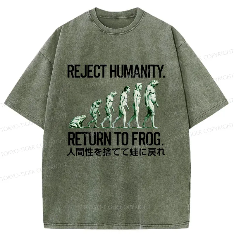 Tokyo-Tiger Degenerate Into A Frog Washed T-Shirt