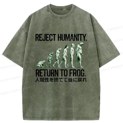 Tokyo-Tiger Degenerate Into A Frog Washed T-Shirt