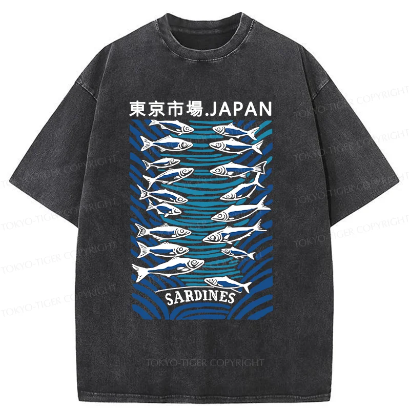 Tokyo-Tiger Tokyo Fish Market Washed T-Shirt