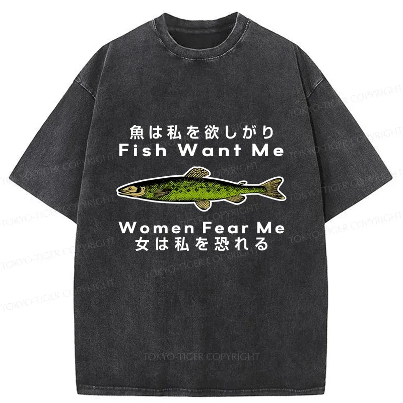 Tokyo-Tiger Fishing Essential Washed T-Shirt