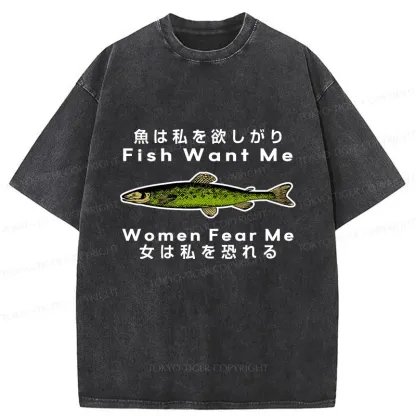 Tokyo-Tiger Fishing Essential Washed T-Shirt