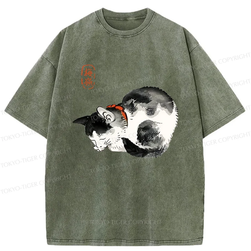 Tokyo-Tiger Japanese Kitten Washed T-Shirt