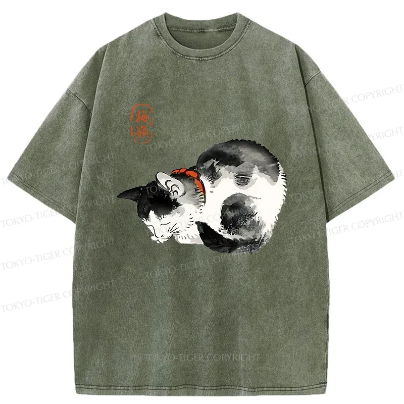 Tokyo-Tiger Japanese Kitten Washed T-Shirt