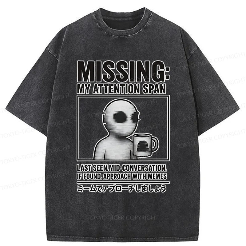 Tokyo-Tiger Approach It With A Meme Washed T-Shirt
