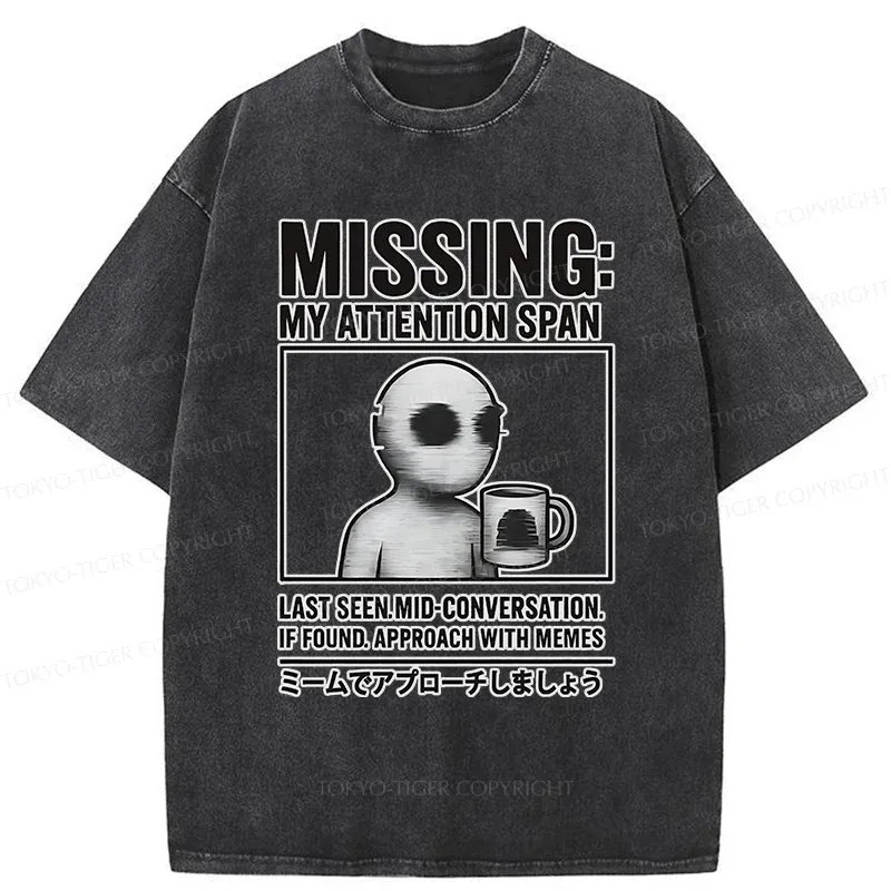Tokyo-Tiger Approach It With A Meme Washed T-Shirt