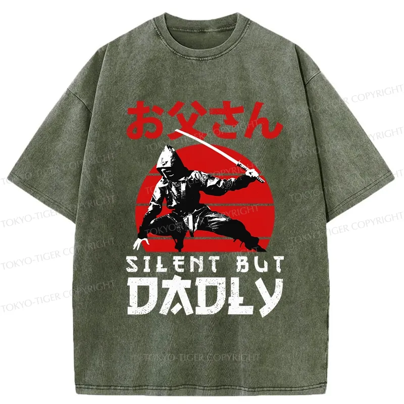 Tokyo-Tiger Happy Father's Day Washed T-Shirt