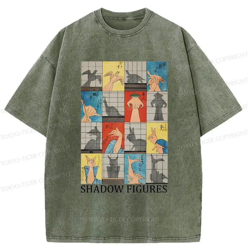 Tokyo-Tiger Traditional Gesture Shadow Washed T-Shirt
