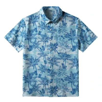 Tokyo-Tiger Tropical Palm Button-up Shirt