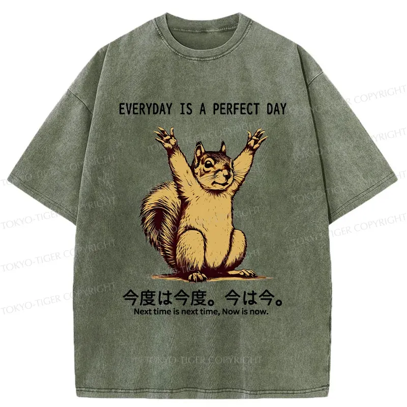 Tokyo-Tiger Squirrels Who Live Every Day Well Washed T-Shirt