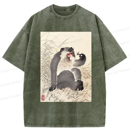 Tokyo-Tiger Vintage Japanese Macaque Washed T-Shirt
