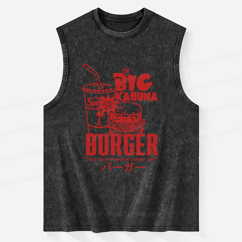 Tokyo-Tiger Tasty Hawaiian Burger Washed Tank