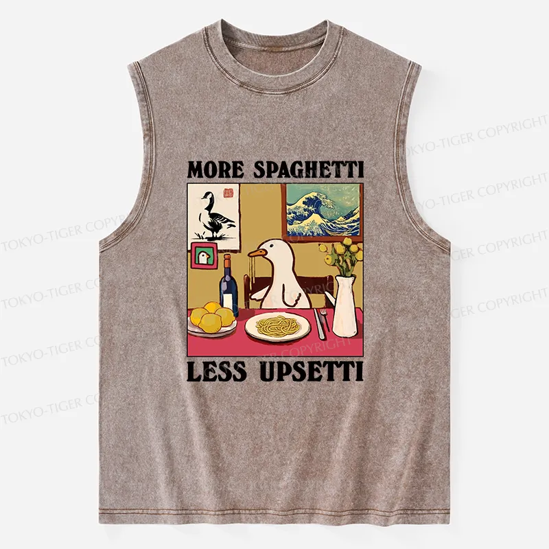 Tokyo-Tiger More Spaghetti Less Upsetti Goose Washed Tank