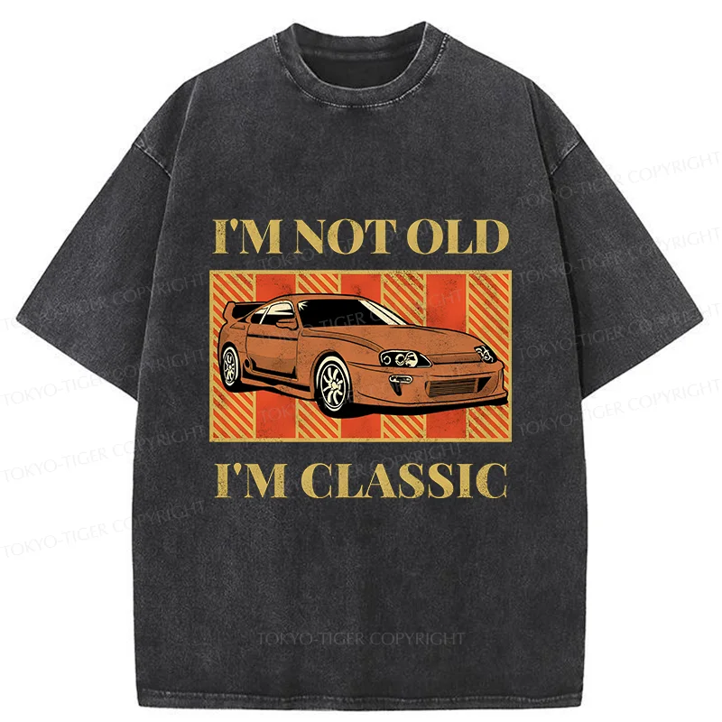 Tokyo-Tiger Classic Japanese Sports Car Washed T-Shirt