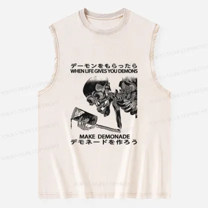Tokyo-Tiger Make Demonade Funny Washed Tank