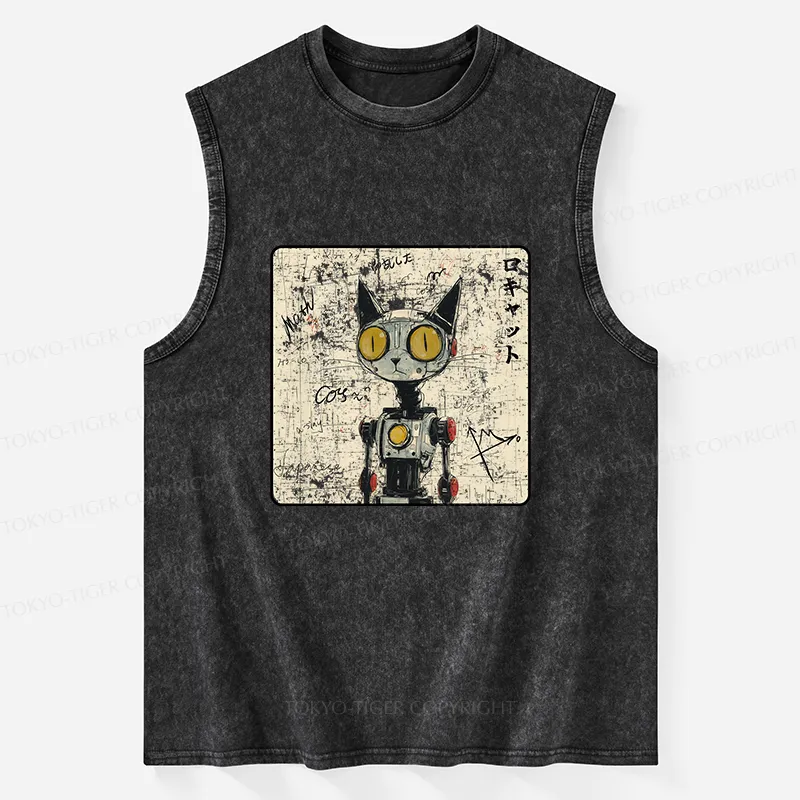 Tokyo-Tiger Robot Cat Washed Tank