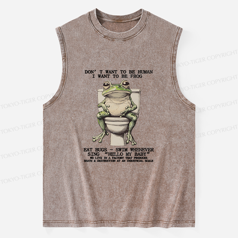 Tokyo-Tiger I Just Want To Be A Frog Washed Tank