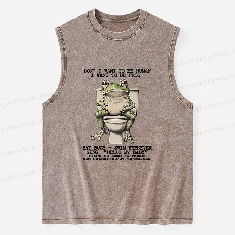 Tokyo-Tiger I Just Want To Be A Frog Washed Tank