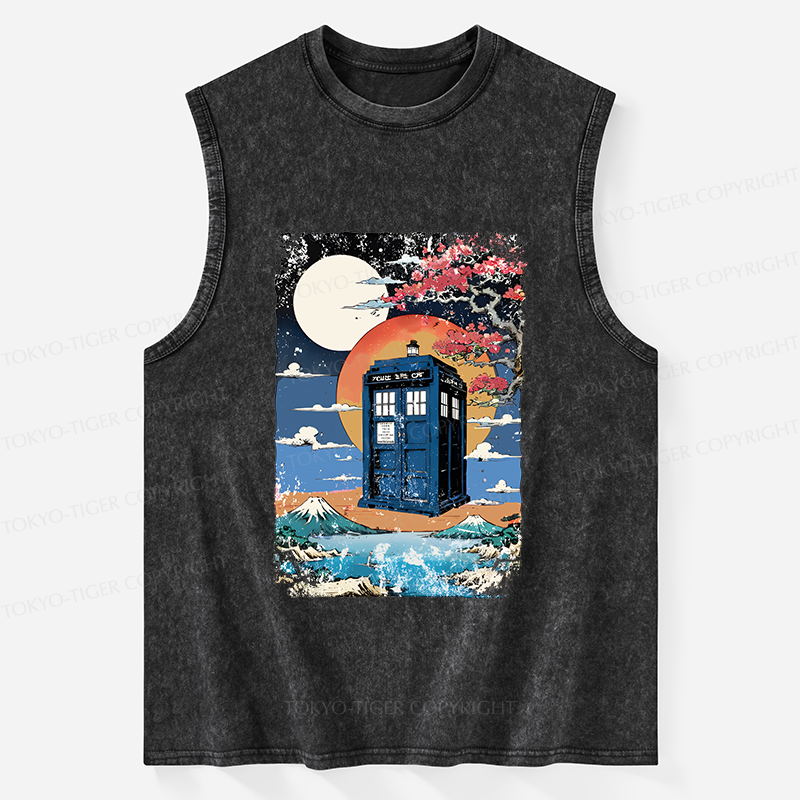 Tokyo-Tiger Tardis Under The Moonlight Washed Tank