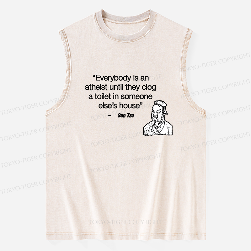 Tokyo-Tiger Funny Sun Tzu Saying Washed Tank