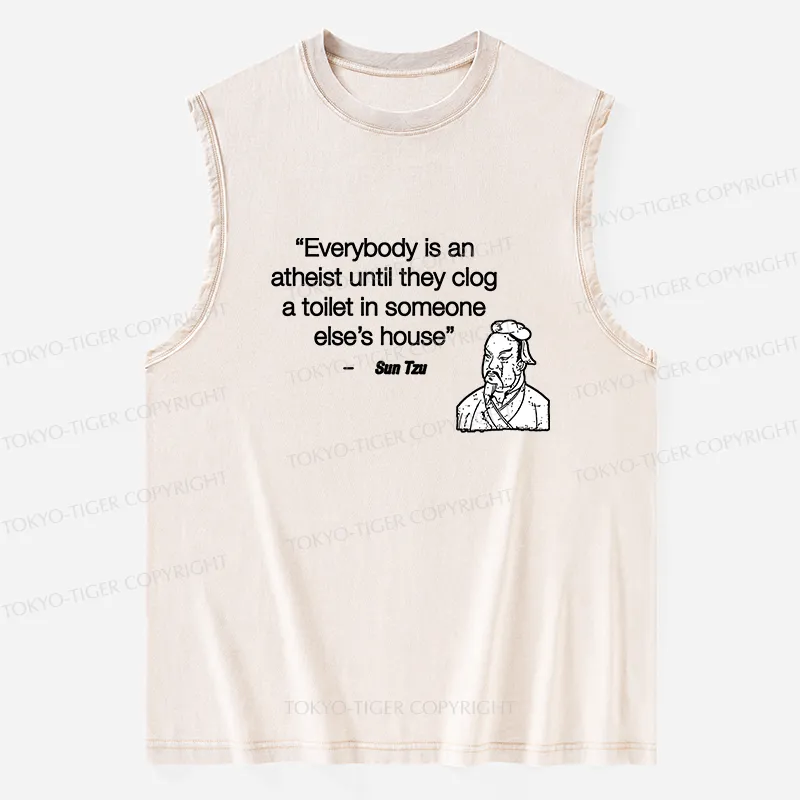 Tokyo-Tiger Funny Sun Tzu Saying Washed Tank