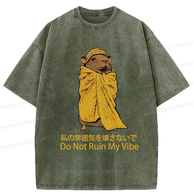 Tokyo-Tiger Don't Spoil My Mood Washed T-Shirt