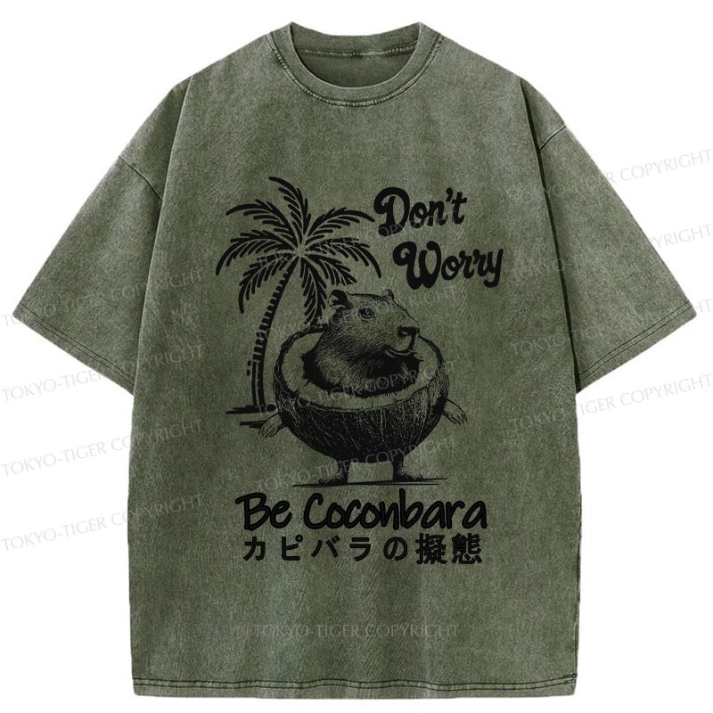 Tokyo-Tiger Don't Worry Be Coconbara Washed T-Shirt