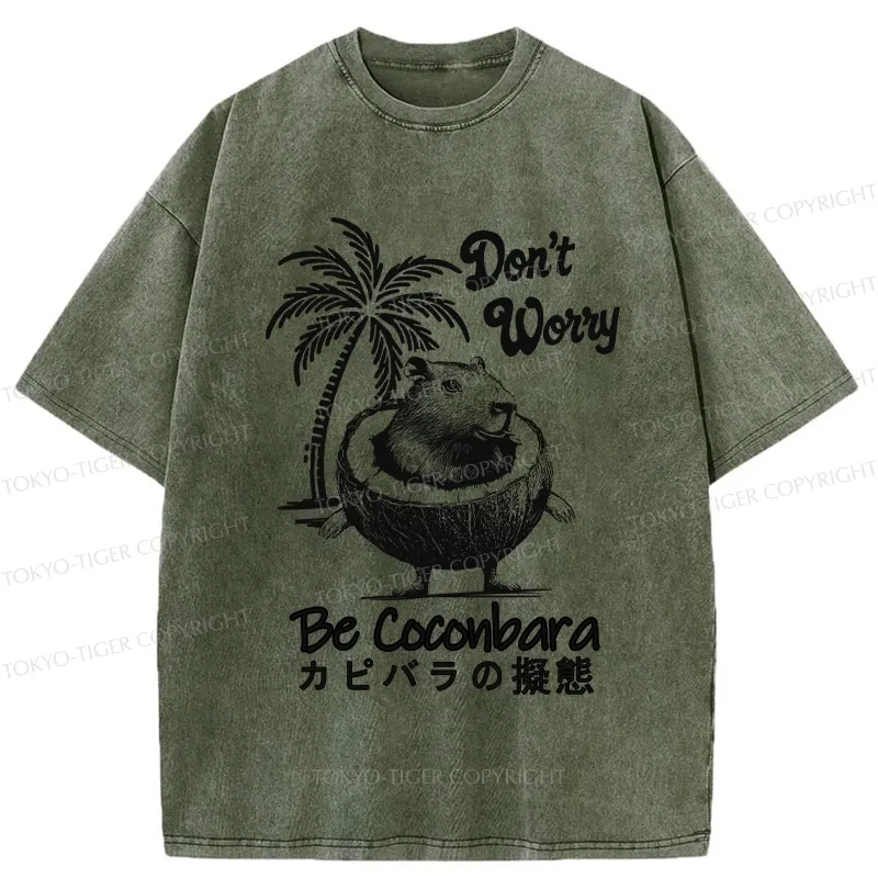 Tokyo-Tiger Don't Worry Be Coconbara Washed T-Shirt