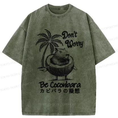 Tokyo-Tiger Don't Worry Be Coconbara Washed T-Shirt