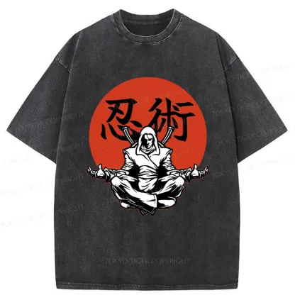 Tokyo-Tiger Japanese Ninjutsu Washed T-Shirt