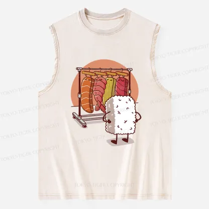 Tokyo-Tiger Which One Should I Wear Today Washed Tank