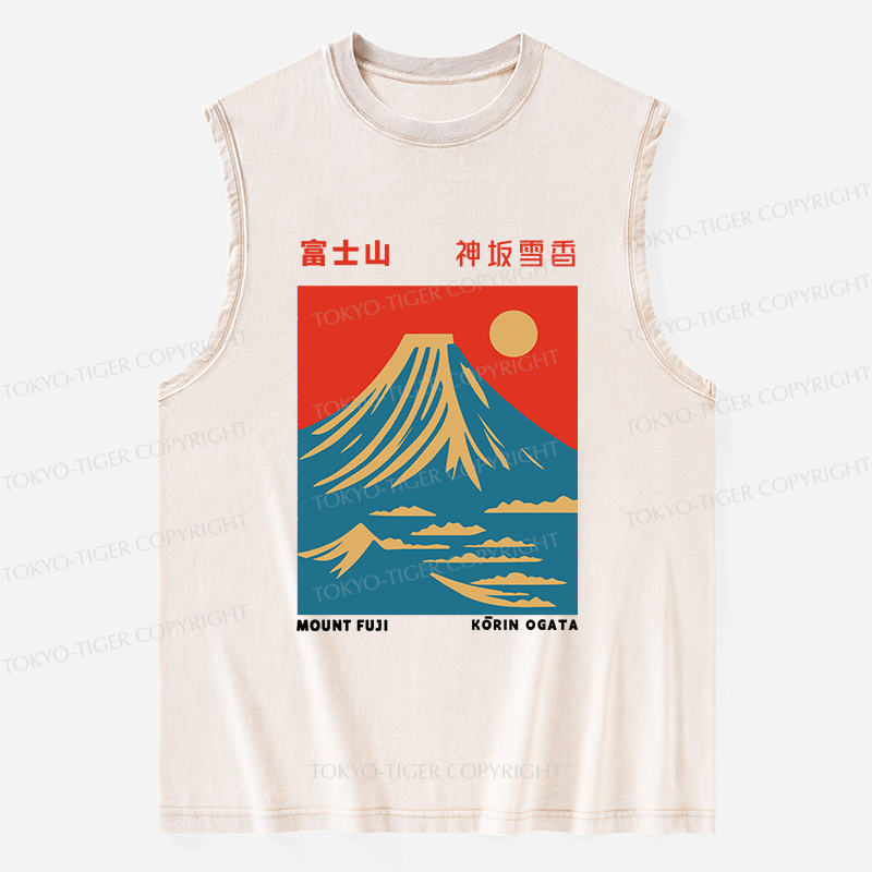 Tokyo-Tiger Mount Fuji Vintage Washed Tank