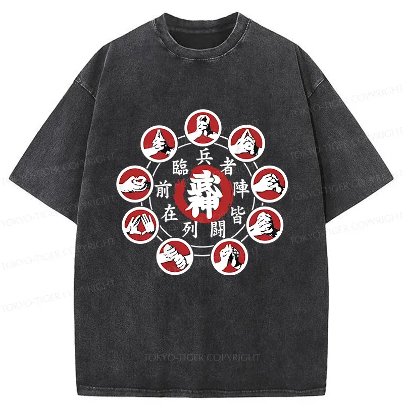 Tokyo-Tiger Traditional Ninjutsu Washed T-Shirt