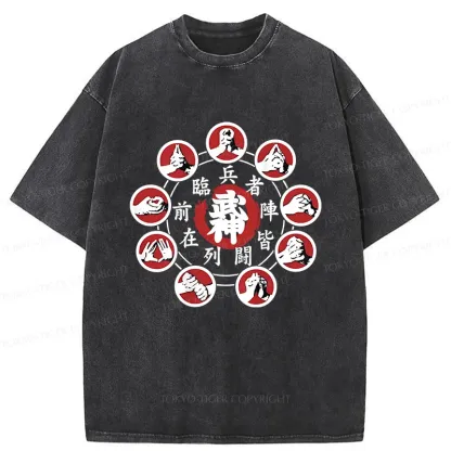 Tokyo-Tiger Traditional Ninjutsu Washed T-Shirt