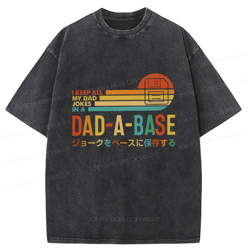 Tokyo-Tiger Dad Jokes Washed T-Shirt