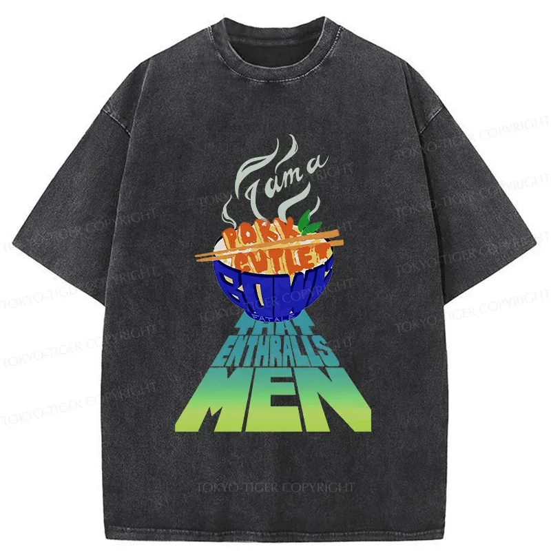 Tokyo-Tiger Fried Pork Cutlet Washed T-Shirt