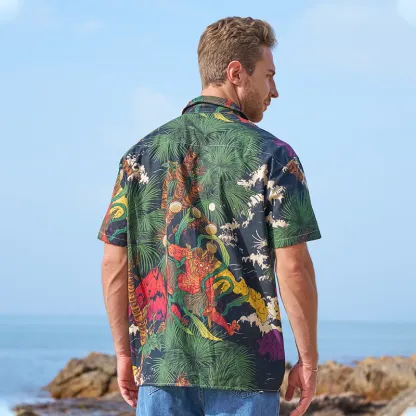 Tokyo-Tiger Japanese Yokai Button-up Shirt