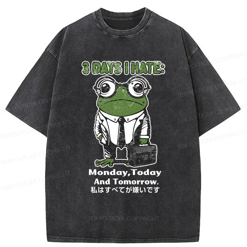 Tokyo-Tiger Working-class Frog Washed T-Shirt