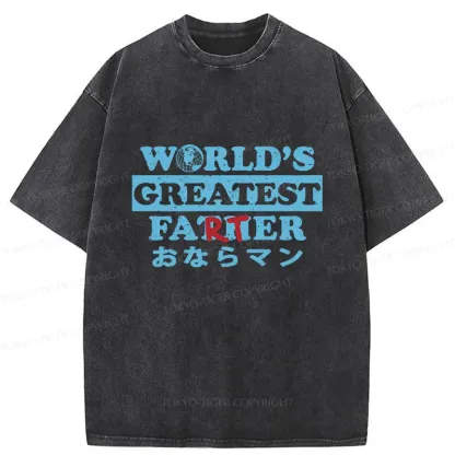 Tokyo-Tiger Father's Day Farter Washed T-Shirt