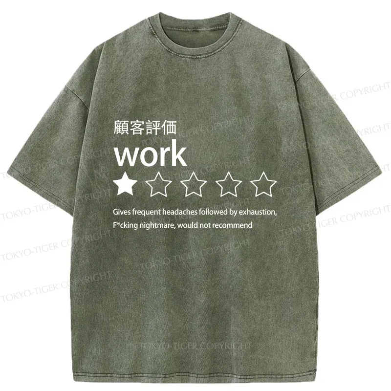 Tokyo-Tiger Evaluation Work Washed T-Shirt