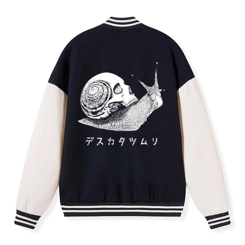 Tokyo-Tiger Death Snail Manga Embroidery Varsity Jacket Sale