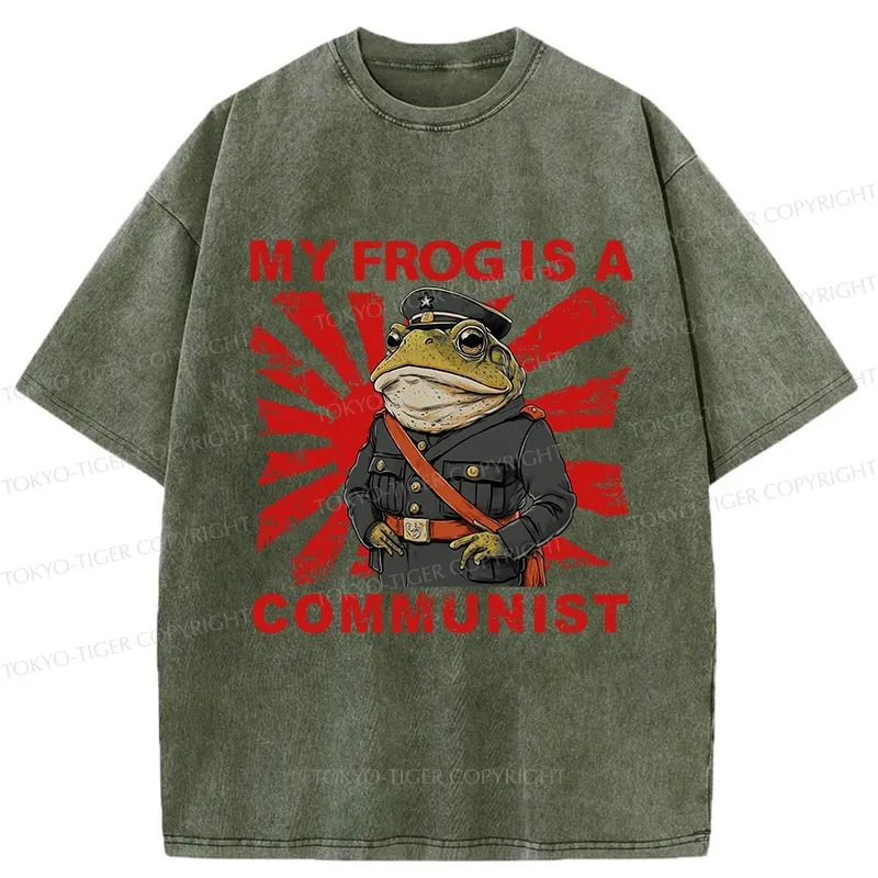 Tokyo-Tiger Funny Frog-ism Washed T-Shirt