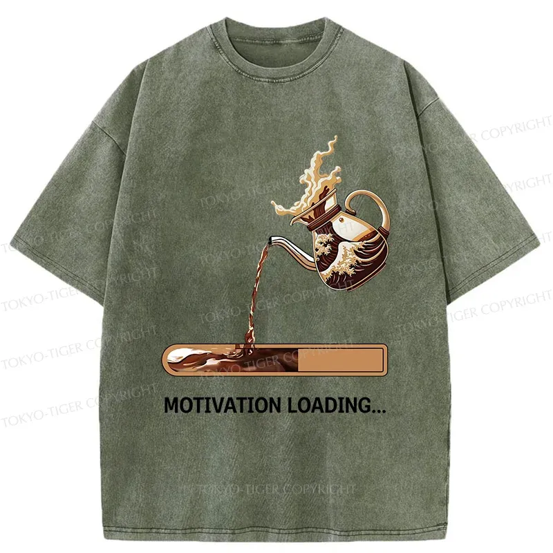 Tokyo-Tiger Coffee Loading Washed T-Shirt